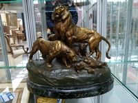 A bronze sculpture by Ch.Masson